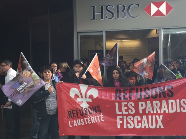 Front commun - Activité de perturbation socio-économique à Montréal - 21 octobre 2015