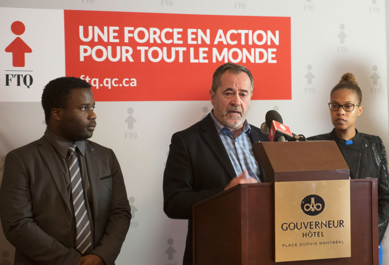 En conférence de presse le 23 octobre 2016, la FTQ, la Commission-Jeunesse du PLQ et Force Jeunesse demandaient la fin des clauses de disparité de traitement