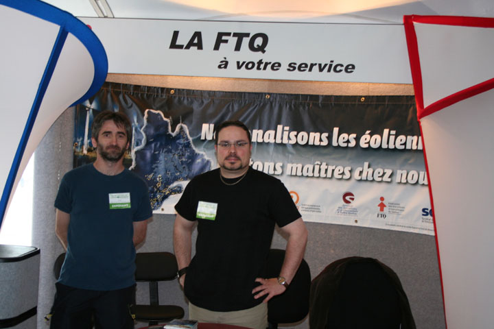 Les syndicats SCFP d'Hydro-Québec (FTQ) au Salon national de l'environnement