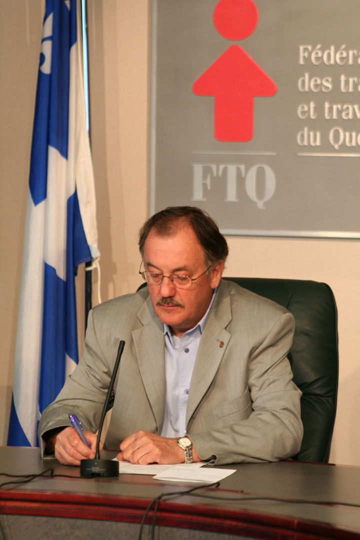 Le président de la FTQ Henri Massé