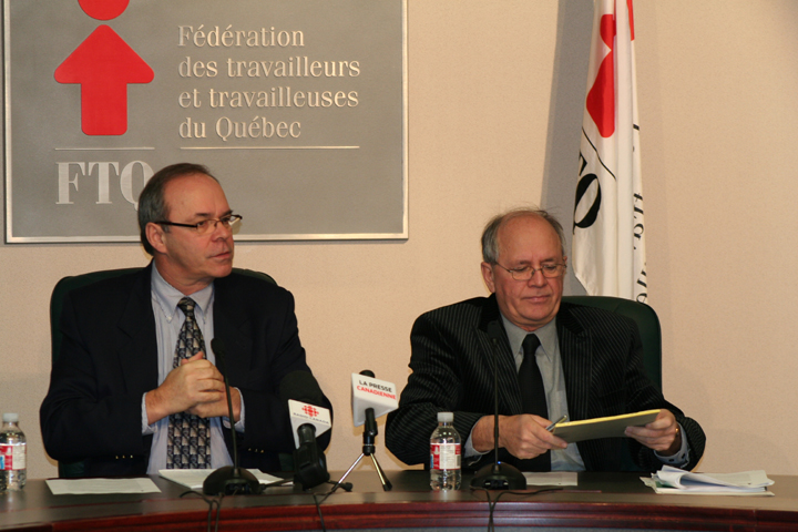 Photos de la conférence de presse.