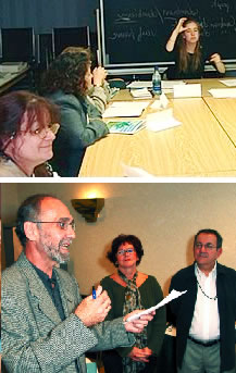 <b>Sur la photo du haut : Les classes de l'UES-800. Sur la photo du bas : Luc Desnoyers, directeur québécois des TCA, au Delta Montréal. <br><br></b><i> Photos Serge Jongué