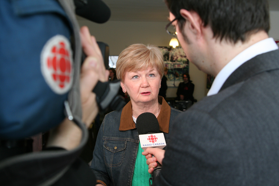 La vice-présidente de la FTQ, Louise Mercier
