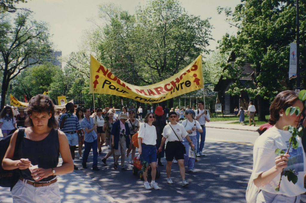 Marche des femmes contre la pauvreté en 1995