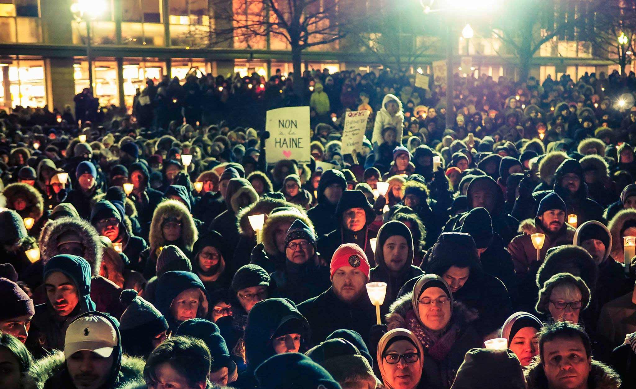 Vigile de solidarité à la suite de l'attentat de Québec