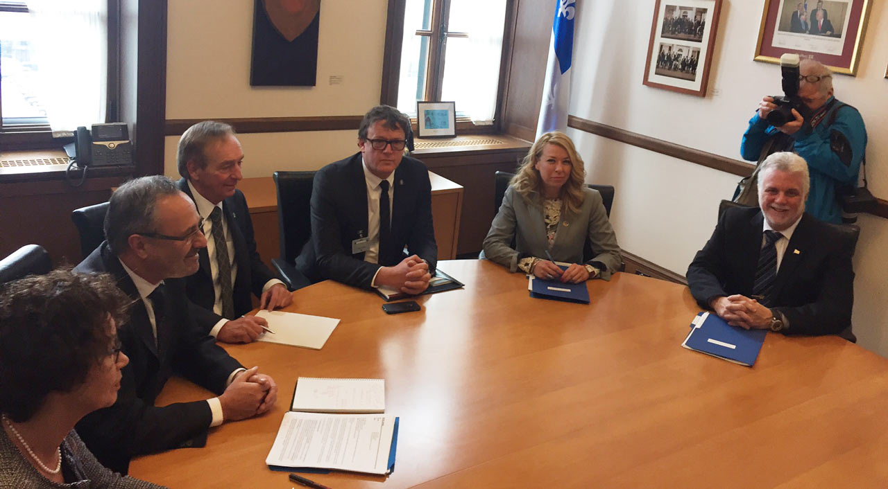 Rencontre annuelle du 1er mai - Les centrales syndicales rencontrent le premier ministre Couillard