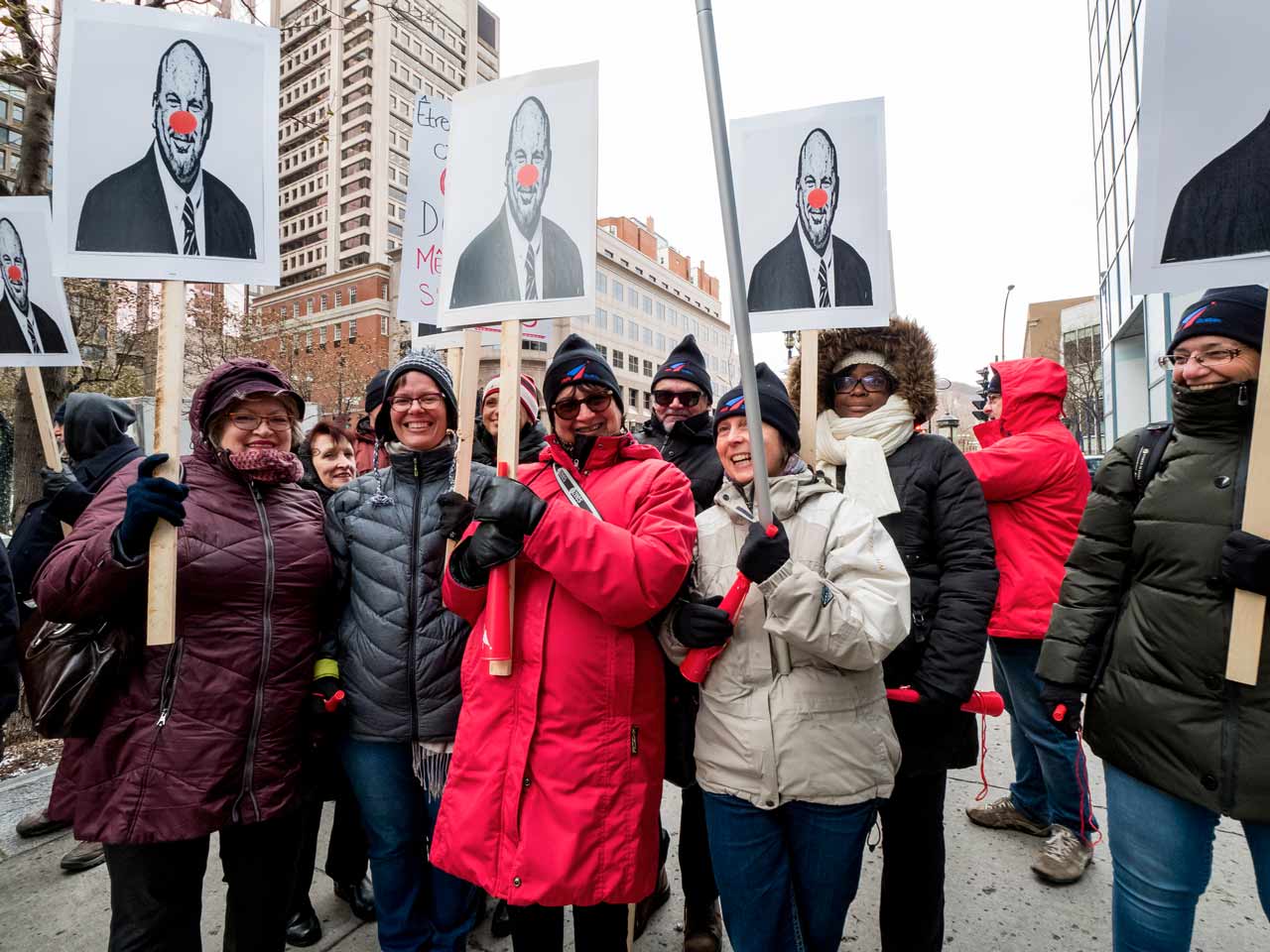 Manifestation des employés de la Banque Laurentienne