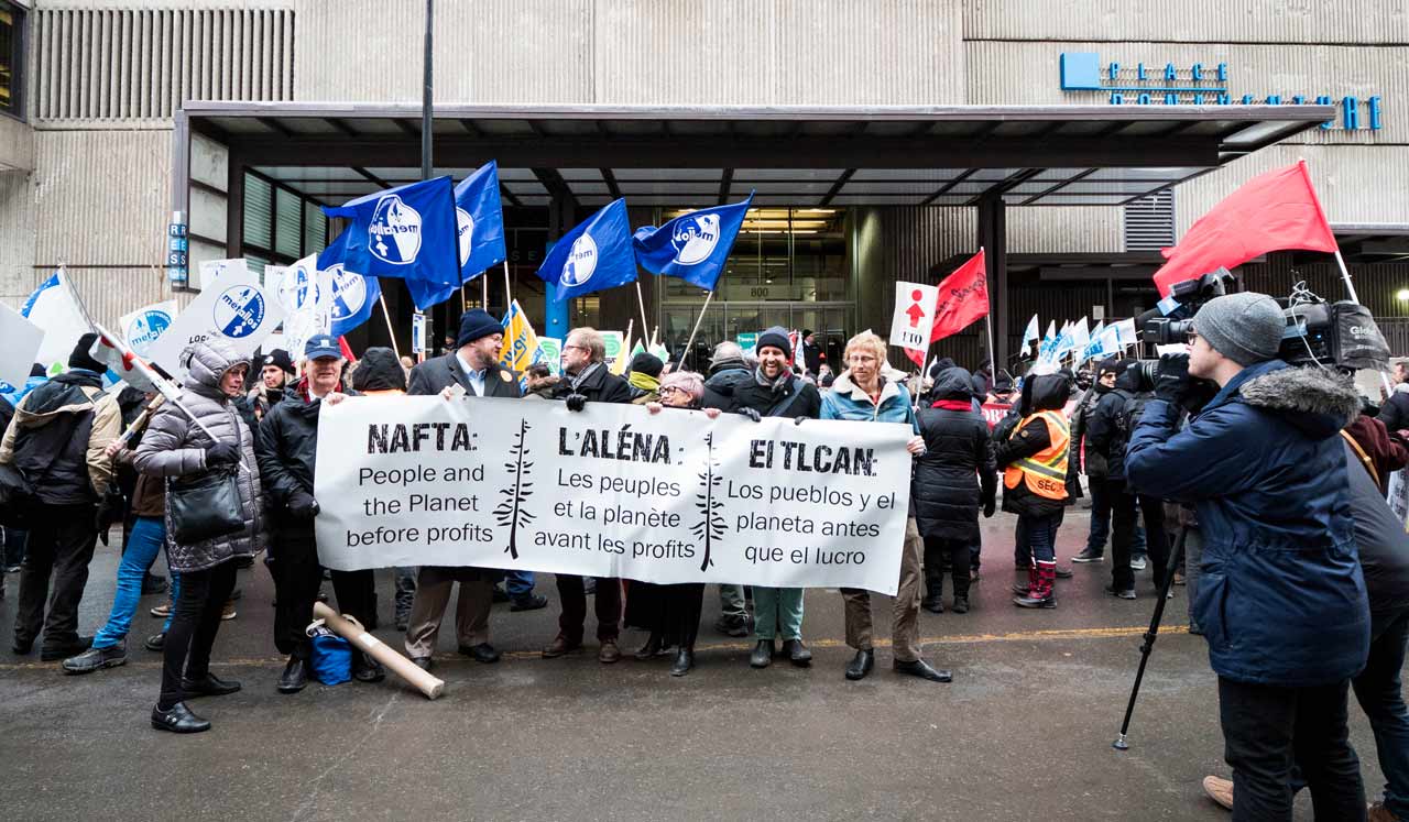 Renégociations de l’ALENA – Grand rassemblement citoyen à Montréal le 27 janvier 2018